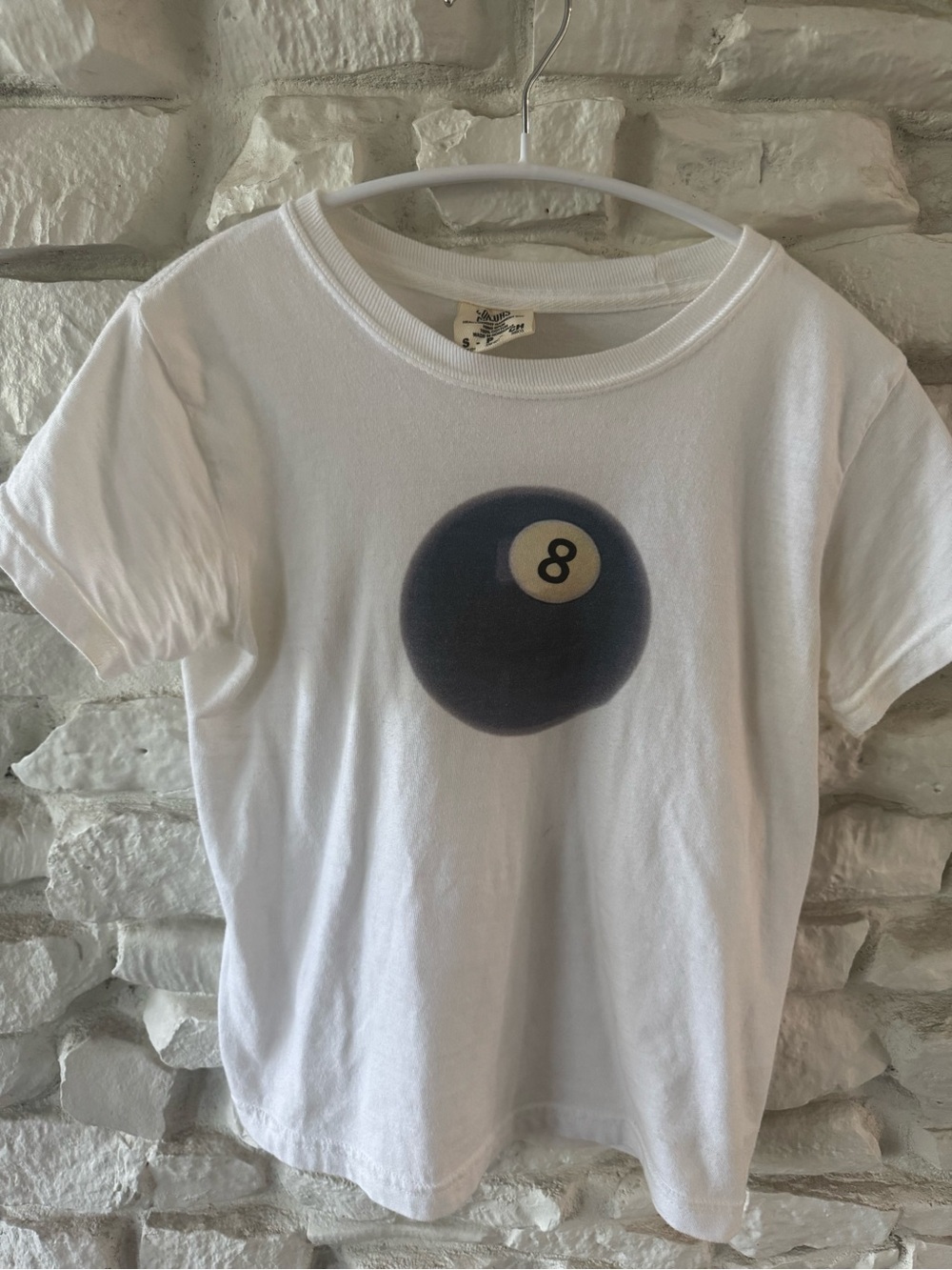 Comfort Colors White 8-Ball Graphic Baby Tee - Fits Adult XS / XXS